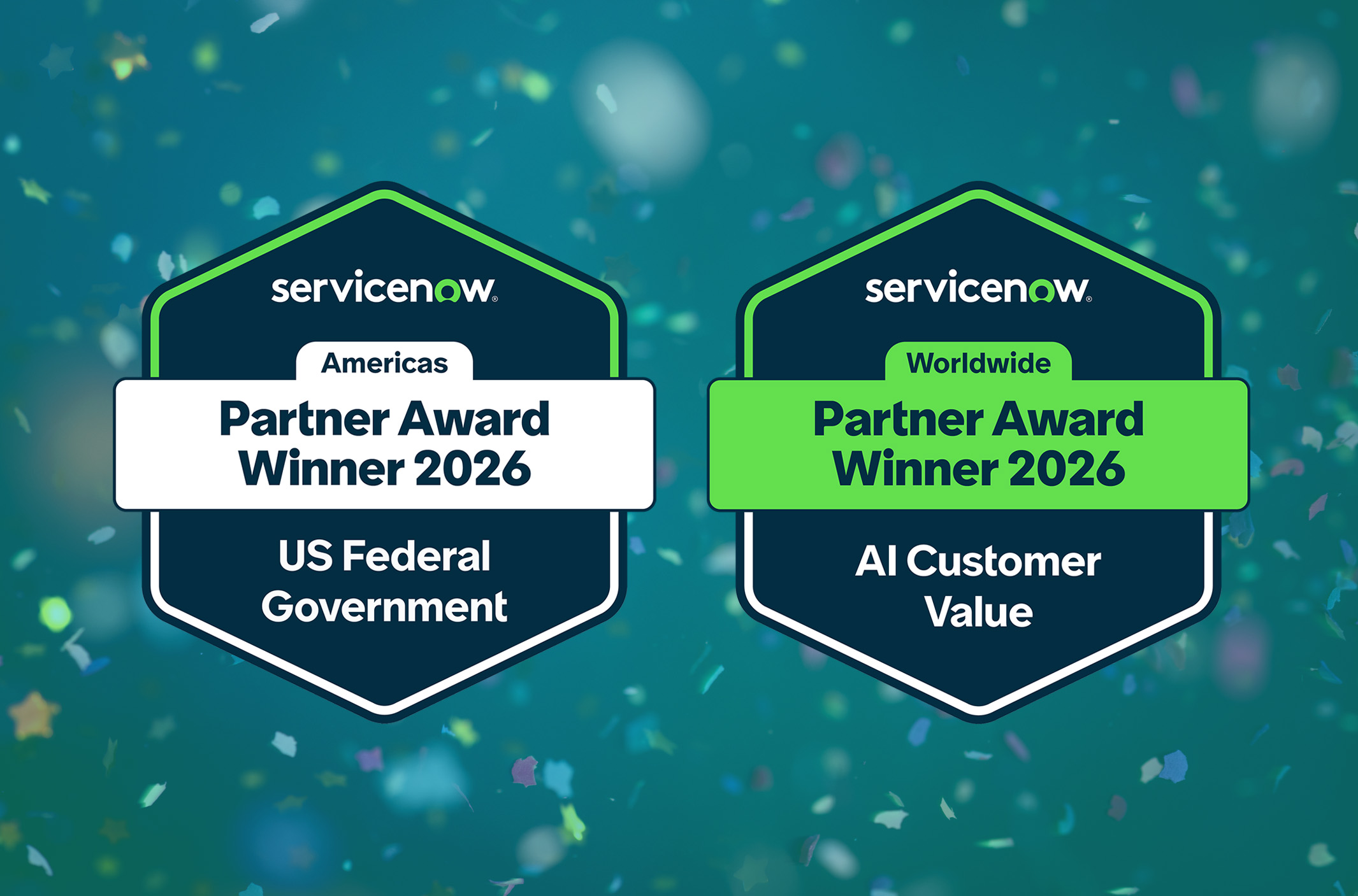 Badges for Partner of the Year and AI Customer Value awards